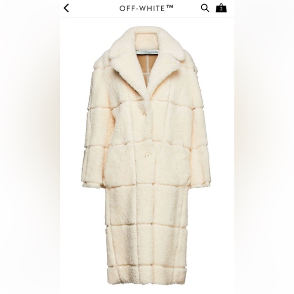 Off White Shearling coat - Picture 2 of 4